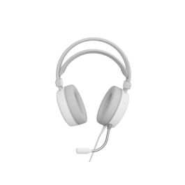 GENESIS Neon 613 Auriculares Gaming Alámbricos USB-A y Jack 3.5mm Diadema Circumaural con Micrófono Boom Iluminación RGB Blanco