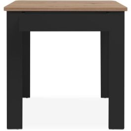 Mesa OSLO - Rectangular - 4 personas - 80 x 77 x 80 cm - Negro / Roble artesanal Mesa OSLO - Rectangular - 4 personas - 80 x 77 x 80 cm - Negro / Roble artesanal
