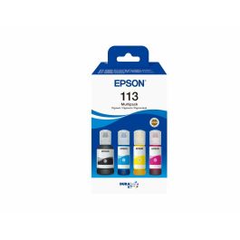 Epson EPS1737766096820 Tinta EcoTank 113 Pack 4 Botellas: Negro, Amarillo, Cian, Magenta - Original