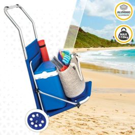 Silla Tumbona Plegable de Camping Aktive Azul 62 x 62 x 117 cm Carro plegable Toldo (2 Unidades) Silla Tumbona Plegable de Camping Aktive Azul 62 x 62 x 117 cm Carro plegable Toldo (2 Unidades)
