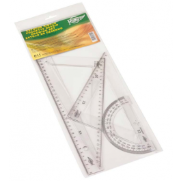 Faibo 806 Estuche de Geometría con Regla 30 cm, Escuadra 45° 30 cm, Cartabón 60° 30 cm y Semicírculo 15 cm Precio: 8.49999953. SKU: B1HTKHEEK8
