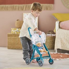 Corolle COR1710779722093 Cochecito Osito, Accesorio para Bebé de 30cm, Color Azul, Edad Recomendada +18 Meses