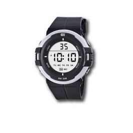 GBody Reloj Digital para Hombre LCD con Luz LED Blanca y Resistencia al Agua WR30, Incluye Estuche