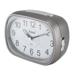 SAMI Despertador Digital Mediano Oval LED con Campana Silenciosa - Color Plata Oscuro Precio: 11.858. SKU: B125PABAHE
