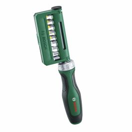 Bosch BOS4053423254105 Juego Destornilladores de Trinquete 19 Piezas con Portapuntas Magnético y Agarre Suave