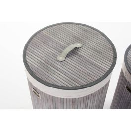 DKD Home Decor Cesta Ropa Basicos Gris Beige 38 x 60 x 38 cm Set de 3