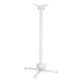 Vivolink Soporte a techo para proyector máx. 35kg ajustable 74.5-114.5cm 360º blanco
