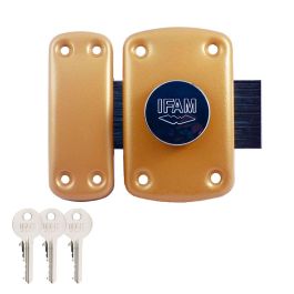 Ifam Cerrojo B5/50 para Puerta con 3 Llaves de Serreta, Cilindro 5 Pitones, Acero Acabado Latonado, Apto Izquierda/Derecha Precio: 27.69000058. SKU: S7912146