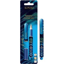 Herlitz Füllhalter New Batik Fearless, pluma estilográfica, sistema de cartucho, azul/oro, ambidiestro, con 2 cartuchos Precio: 27.98999951. SKU: B1CGJGS78T