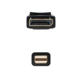 Nanocable 10.15.2402 Cable Mini DisplayPort a DisplayPort Macho-Macho 2m Negro | v1.2 para 4K UHD / 3D, Conectores Dorados OFC Nanocable 10.15.2402 Cable Mini DisplayPort a DisplayPort Macho-Macho 2m Negro | v1.2 para 4K UHD / 3D, Conectores Dorados OFC