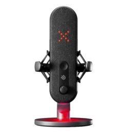 SteelSeries Micrófono para Juegos Alias 61601, USB, Diseñado para Jugadores con Sonar Software y Cancelación de Ruido AI