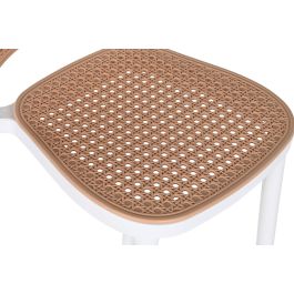 Taburete DKD Home Decor Blanco Marron 51 x 103 x 48 cm (4 Unidades) Taburete DKD Home Decor Blanco Marron 51 x 103 x 48 cm (4 Unidades)