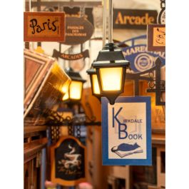 ROBOTIME Sujetalibros 3D Book Nook Maqueta 'Citas en la Sala de Juegos' con Luz LED - 148 Piezas