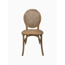 Silla de Comedor DKD Home Decor Marrón claro Ratán Madera de olmo 45 x 42 x 92 cm