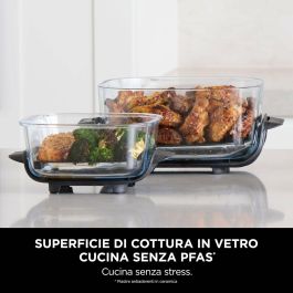 Ninja NIN0622356317610 Freidora sin Aceite CRISPI Portátil, 1.4L y 3.8L, 4 Programas, 1400W, Beige