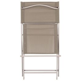 Home Deco Factory Silla Plegable Elba Beige 52,5x45,5 cm; h.79,5 cm