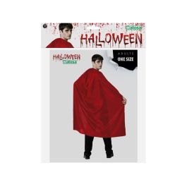 Capa Larga Roja 130 cm Unisex Para Disfraz De Diablo O Vampiro Accesorio Halloween Adulto
