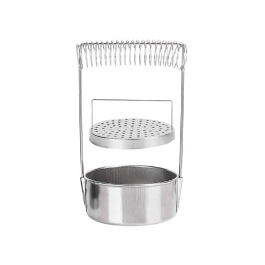 Liderpapel Limpiador con Soporte para Brochas y Pinceles de Aluminio 18x10,5 cm