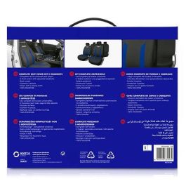 Sparco Juego Fundas Sabbia Negro-Azul SPCS440BL Juego Completo Fundas Asiento Coche Universal Polyester Foam Lavables