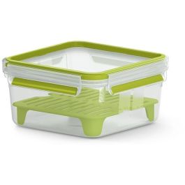 Emsa N1071700 Fiambrera Clip&Go Sandwich XL transparente/verde claro