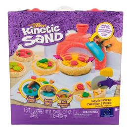 Spin Master Kinetic Sand Juego de Arena Moldeable Squish Pizza, Crea tu Propia Pizza de Arena, para Niños +5 Años. 27,9x25,4x5,1 cm