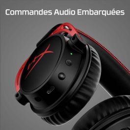 HP Cloud Alpha Wireless Gaming Headset Auriculares Inalámbricos Gaming Sonido Virtual 7.1 Surround DTS Headphone:X Over-Ear Negro Rojo