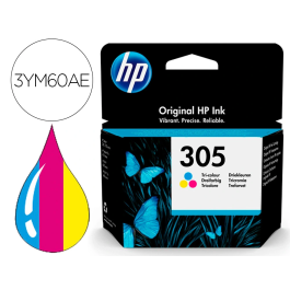 HP 3YM60AE Tinta Tricolor Original para Impresoras HP DeskJet y ENVY