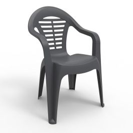 Silla apilable menorca, color antracita, 54 x 58 x 86 cm Precio: 15.5243. SKU: B1BXSMRLEY