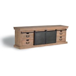 Giner y Colomer Mueble TV Industrial con Madera de Manguier y Metal Nogal Oscuro Precio: 980.0879. SKU: B1F9CN8X5E