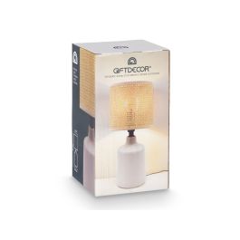 Lampara Sobremesa Blanco Roto Redonda Alta Giftdecor 14X34CM (12 Unidades) Lampara Sobremesa Blanco Roto Redonda Alta Giftdecor 14X34CM (12 Unidades)