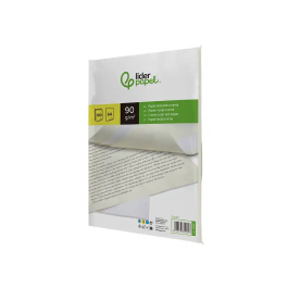 Liderpapel Papel Verjurado A4 90g/m2 Crema Paquete de 100 Hojas