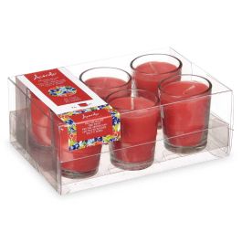 Set 6 Velas Vaso Vidrio Frutos Rojos Acorde 16X6CM (12 Unidades) Set 6 Velas Vaso Vidrio Frutos Rojos Acorde 16X6CM (12 Unidades)