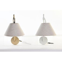 Lámpara de Pared DKD Home Decor Dorado Metal Lino Blanco 50 W Moderno (22 x 32 x 37 cm) (2 Unidades) Lámpara de Pared DKD Home Decor Dorado Metal Lino Blanco 50 W Moderno (22 x 32 x 37 cm) (2 Unidades)