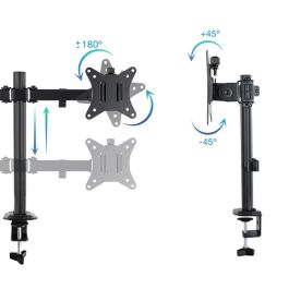 Tooq DB1802TN-B Soporte de Mesa para 2 Monitores 17-27", Giratorio, Inclinable, VESA 75x75/100x100, hasta 8kg/brazo, Negro Tooq DB1802TN-B Soporte de Mesa para 2 Monitores 17-27", Giratorio, Inclinable, VESA 75x75/100x100, hasta 8kg/brazo, Negro