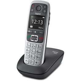 Gigaset E560 Teléfono Inalámbrico DECT/Analógico con Contestador, Agenda 150 Entradas, Negro/Plata