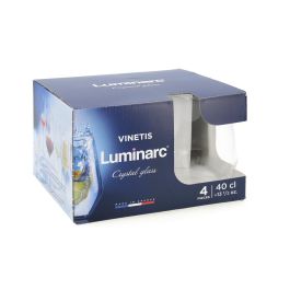 Caja 4 Vasos Altos Cristalín Vinetis Luminarc 40 cL