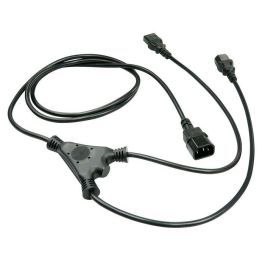 Lindy Cable Divisor IEC 2m IEC C14 a 2 x IEC C13 para Alimentación de PC, Impresoras, Monitores, Audio y Amplificadores