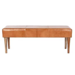 Banqueta DKD Home Decor Camel Madera 122 x 41 x 46 cm