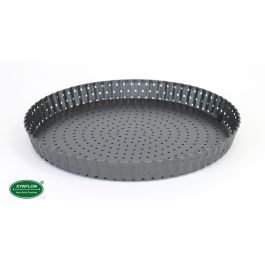 Quttin Molde para Tarta Desmontable Perforado de 28 cm de Diámetro y 3 cm de Alto, Base de 0.7 mm (12 Unidades)