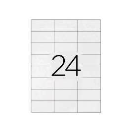 Q-connect kf10647 Etiquetas Adhesivas para Fotocopiadora, Láser, Ink-Jet. Tamaño 70x37 mm. Caja 100 hojas DIN A4