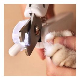Petkit PK-N1 Cortauñas de Seguridad con Lámpara LED para Gatos y Perros - Cortauñas Guillotina, Cuchilla Acero Inoxidable