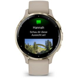 Garmin Venu 3S french gray/softgold Reloj Inteligente con GPS y Monitor de Actividad AMOLED Pantalla Táctil 1.2" Unisex Sumergible