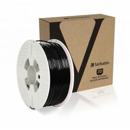 Verbatim Filamento ABS 2.85mm 1kg Negro, Durable y Resistente al Calor para Impresión 3D, Acabado Liso y Brillante