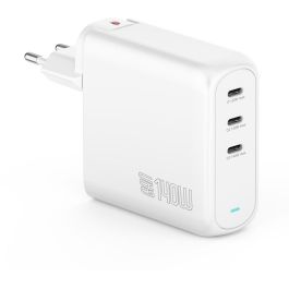 4smarts Cargador GaN Flex Pro 140W con 3 puertos USB-C, blanco