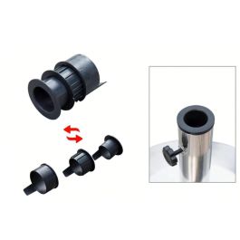 DKD Home Decor Base para Parasol de Terraza y Jardín, Acero y Cemento Plateado, 48x38x48 cm, Ajustable para Diámetros 35/38/48 cm, Capacidad 25 kg