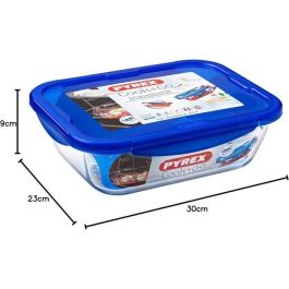 Pyrex Recipiente Rectangular Cook&Go Vidrio Borosilicato 3.3 L con Tapa Hermética Apto Horno Microondas Congelador Lavavajillas