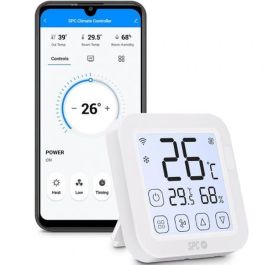 SPC 6433B Controlador Climatización Infrarrojos para AC y Bomba Calor. Sensor Temp/Humedad. Alexa/Google Assistant. Negro Precio: 50.49999977. SKU: B139AYS6NG