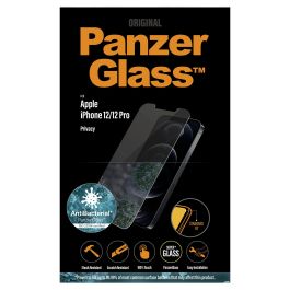 PanzerGlass Protector de Pantalla de Privacidad Vidrio Templado para Apple iPhone 12 y 12 Pro, Standard Fit, Aplicación en Seco, Anti-Huellas, Tecnología Super+