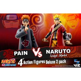 Toynami Pack 2 Figuras Naruto Sage Mode Vs Pain - Edición Deluxe Limitada
