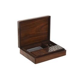 Juego Colonial DKD Home Decor Marron Dorado 15 x 5 x 20 cm Set de 4 (2 Unidades)